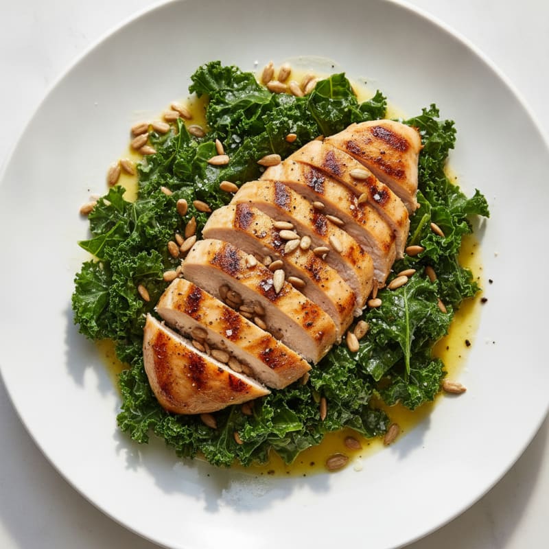 Grilled Chicken and Kale Salad