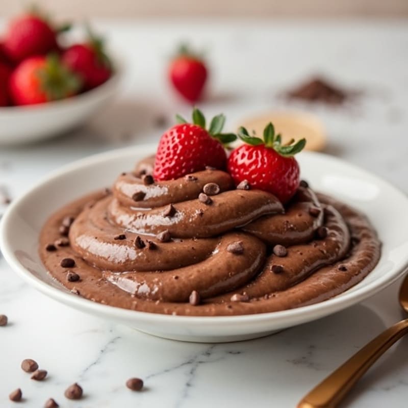 Silky Chocolate Protein Pudding with Chia Seeds