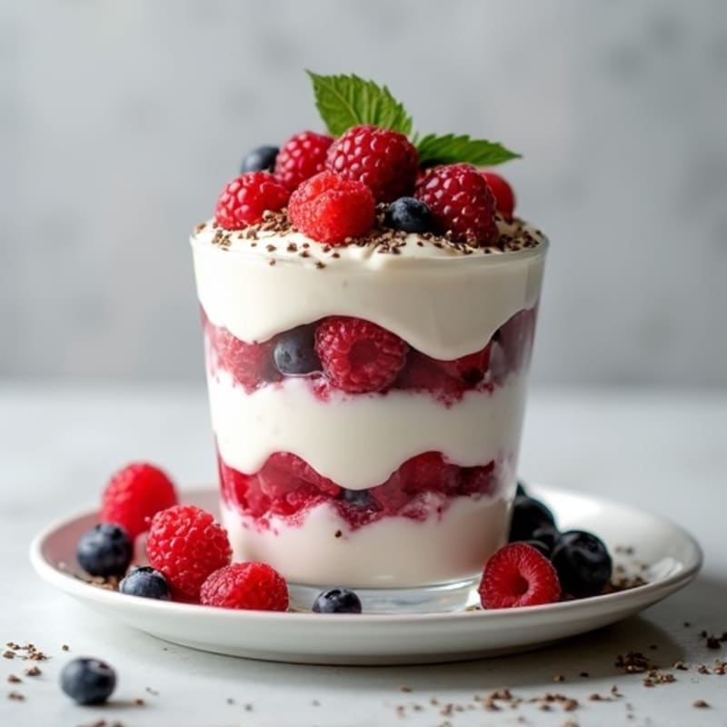 Creamy Greek Yogurt Protein Parfait with Mixed Berries
