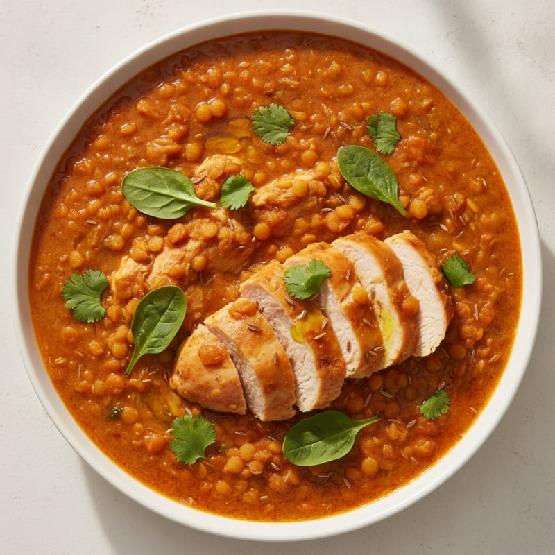 Pakistani Chicken and Lentil Curry