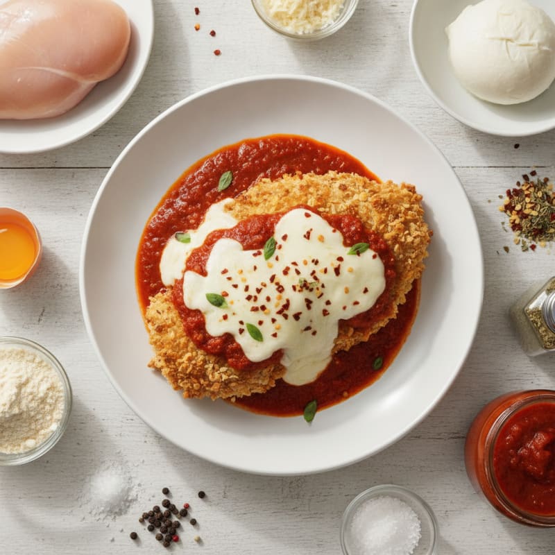 Crispy Chicken Parmesan with Marinara Sauce