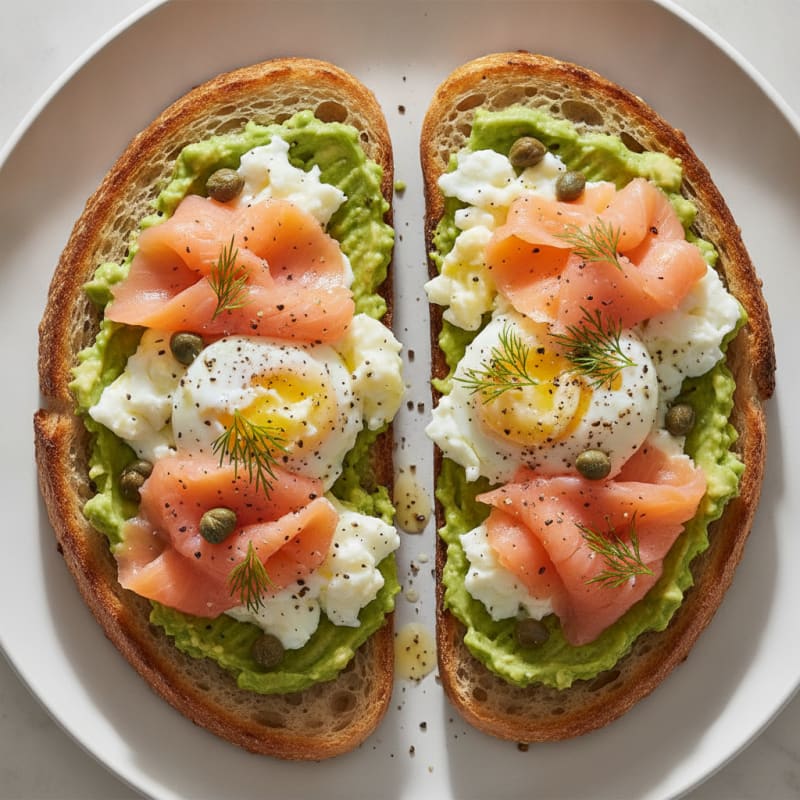 Smoked Salmon Sourdough with Avocado and Egg