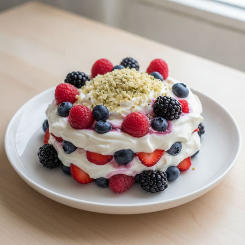 Greek Yogurt Protein Parfait with Mixed Berries