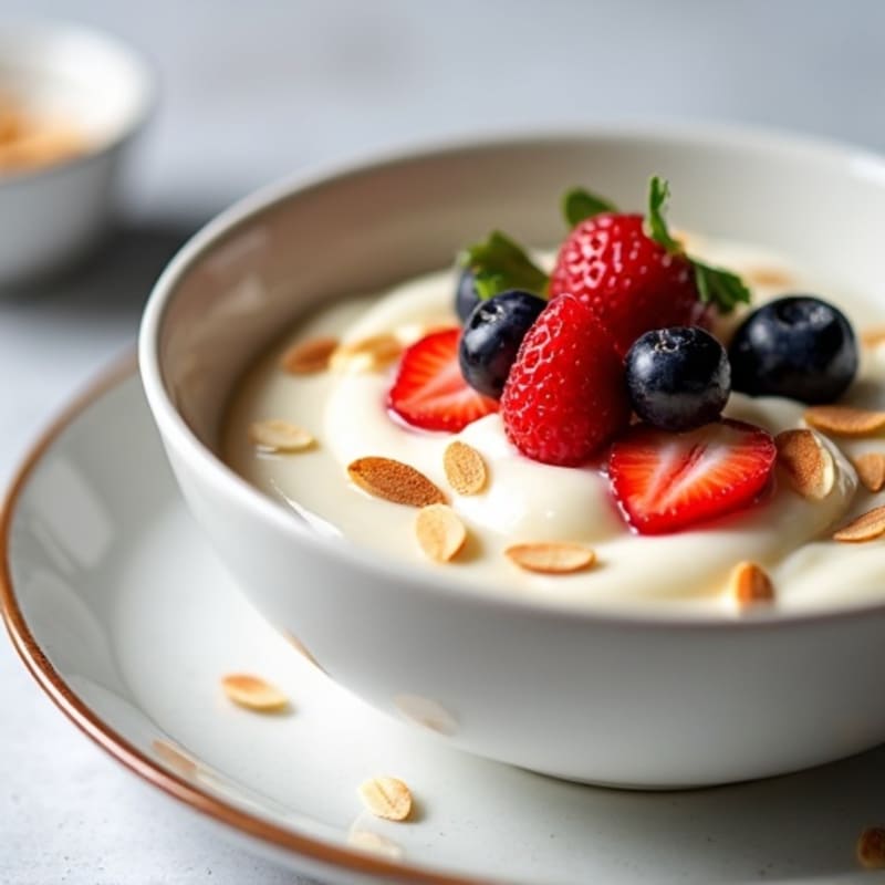 Silky Cottage Cheese Protein Pudding with Fresh Berries