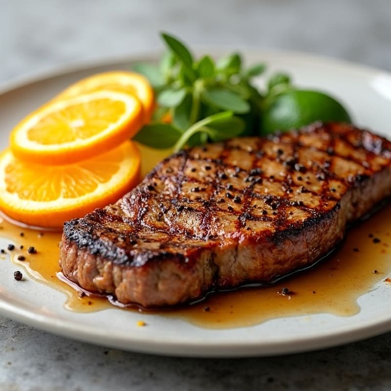 Citrus-Pepper Pan Seared Steak
