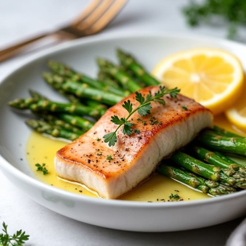 Seared Tuna with Roasted Asparagus
