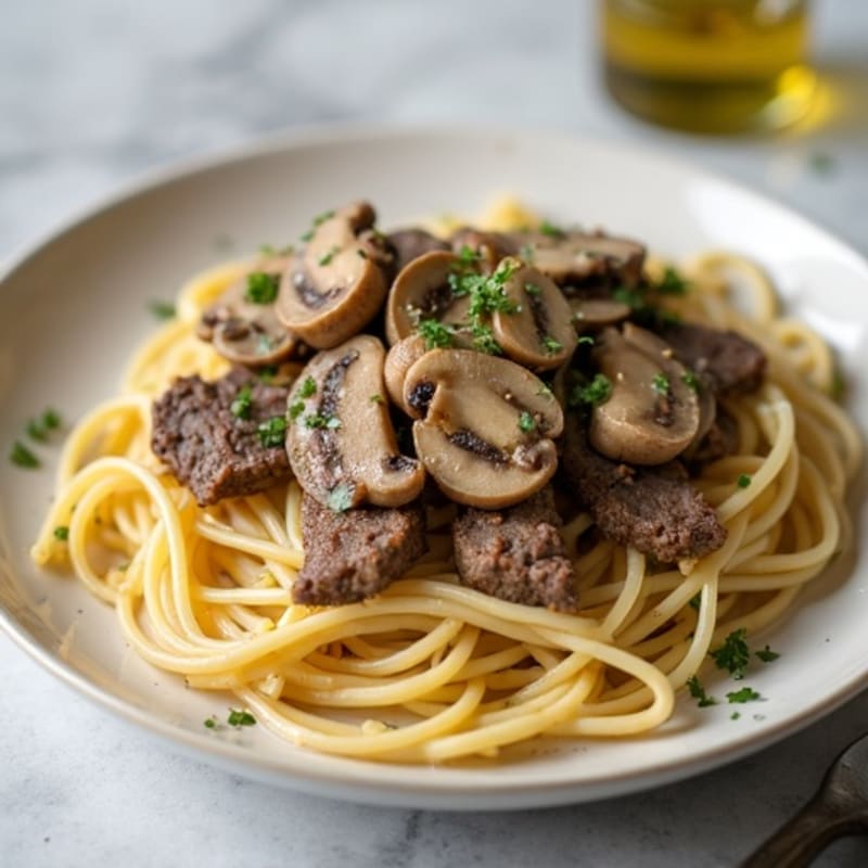 Creamy Greek Yogurt Beef Stroganoff with Mushrooms