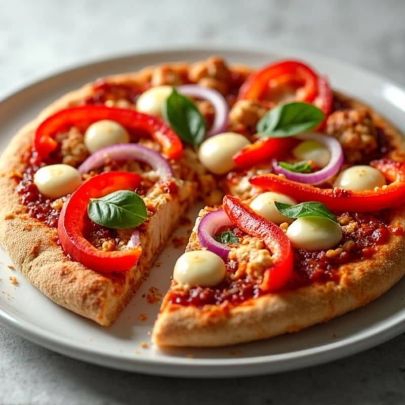Healthy Crispy BBQ Chicken Pizza