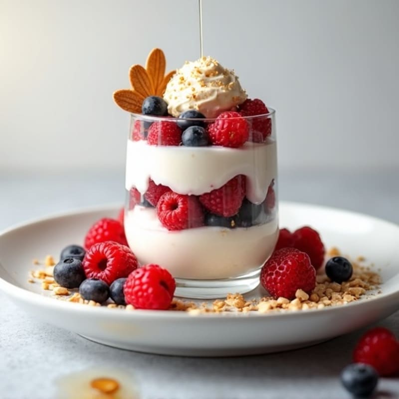 Greek Yogurt Protein Parfait with Mixed Berries