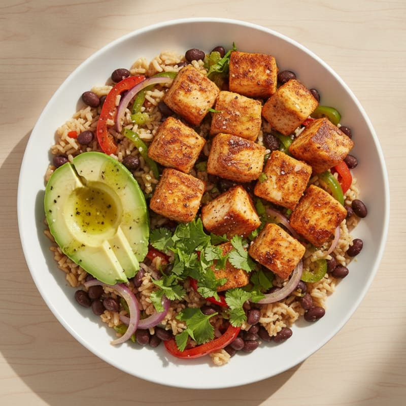 Chicken Burrito Bowl with Black Beans
