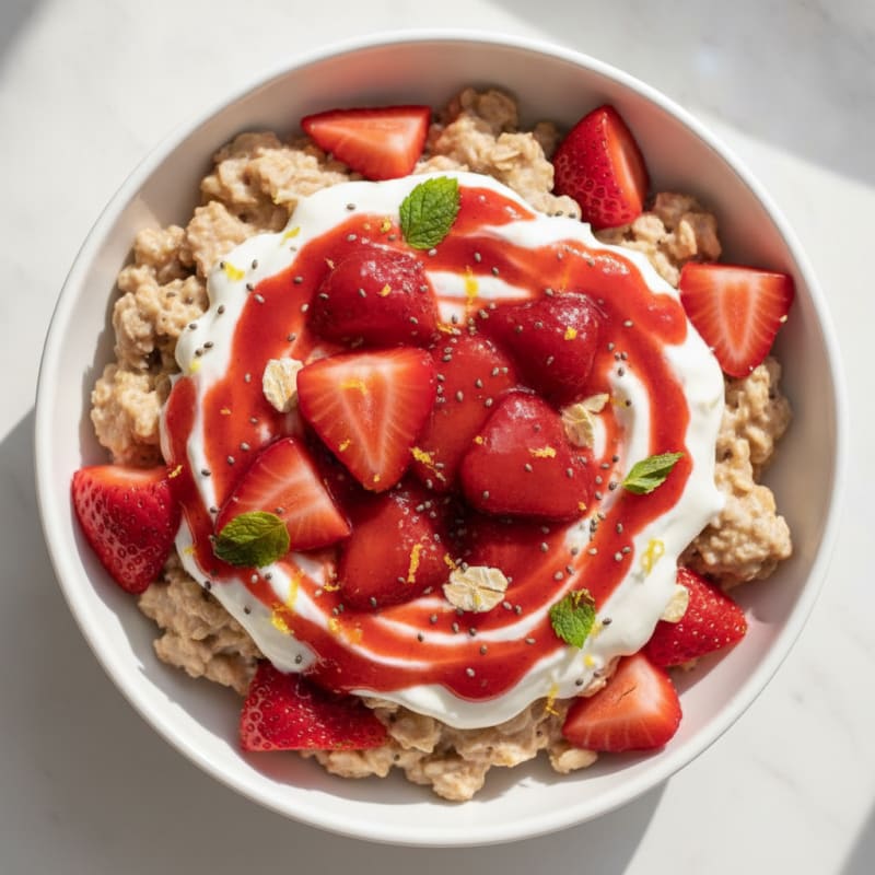 Strawberry Shortcake Overnight Oats