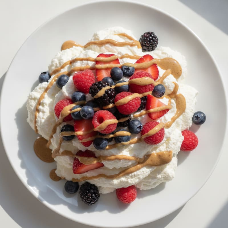 Greek Yogurt Protein Mousse with Mixed Berries