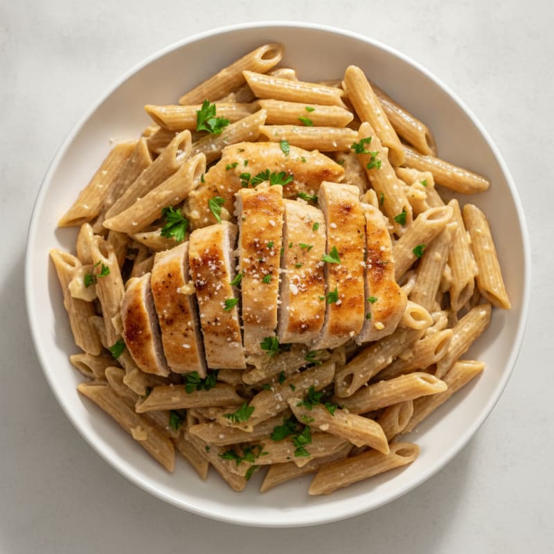 Creamy Garlic Chicken Alfredo Pasta