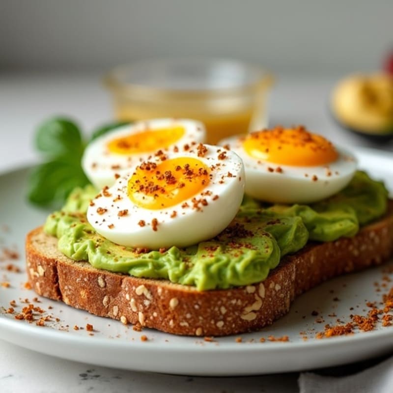 Whole Grain Avocado Toast with Soft-Boiled Eggs and Everything Bagel Seasoning