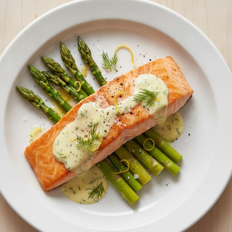 Pan-Seared Salmon with Lemon-Dill Sauce