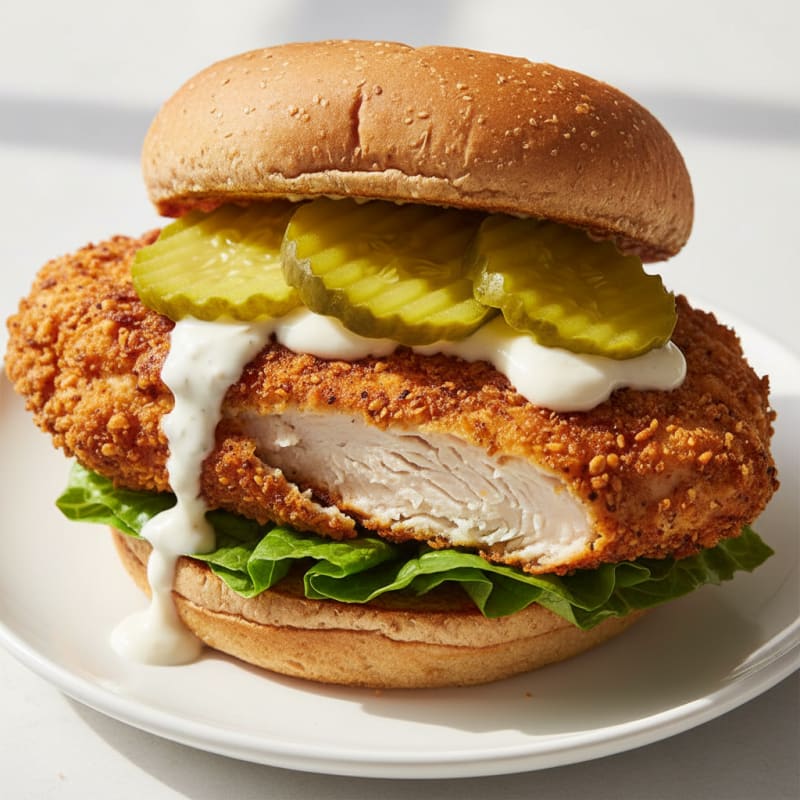 Buttermilk Fried Chicken Sandwich with Pickles