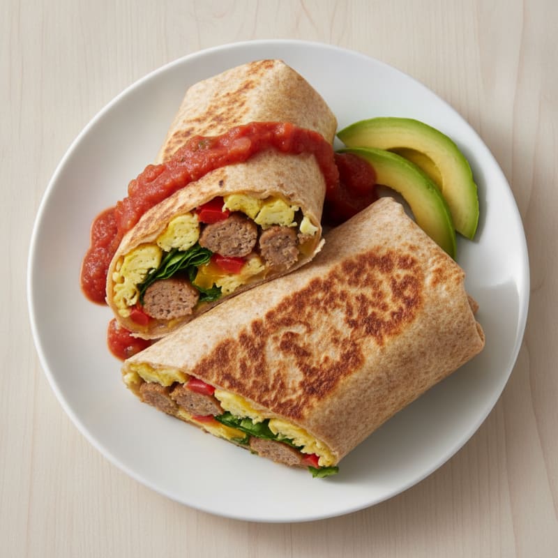 Sausage and Egg Breakfast Burrito