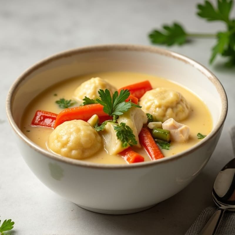 Creamy Chicken and Vegetable Dumpling Stew