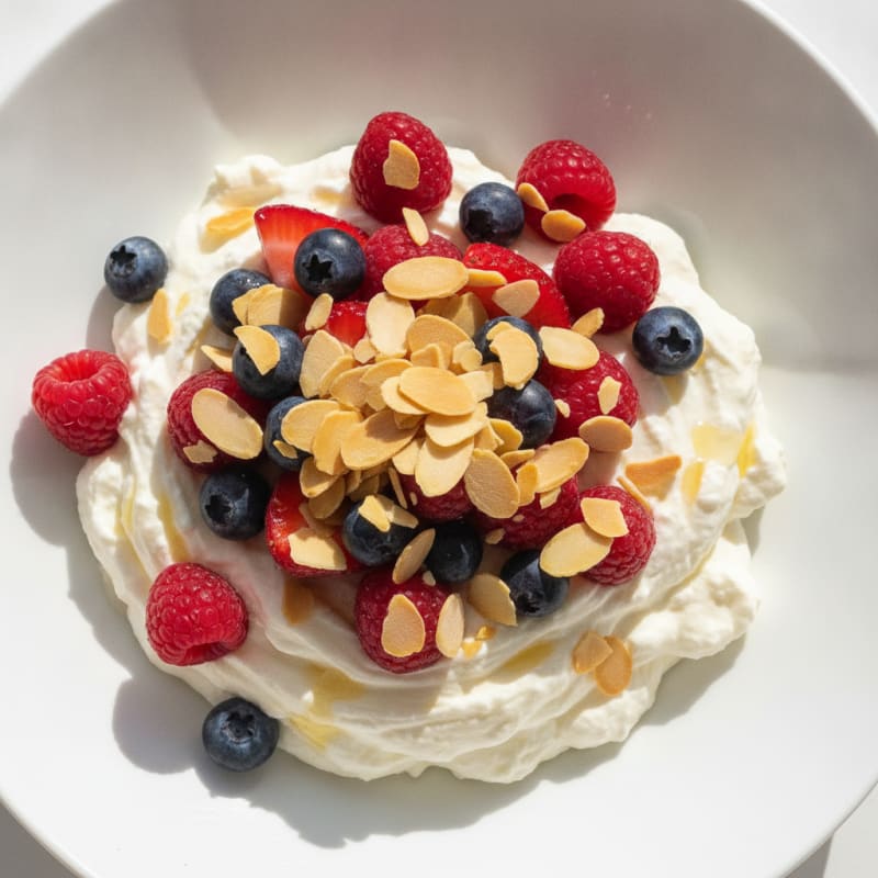 Silky Greek Yogurt Protein Pudding with Berries