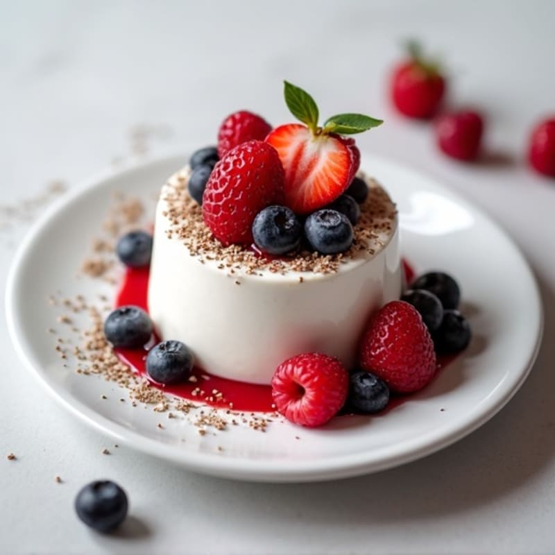 Silky Greek Yogurt Protein Mousse with Mixed Berries