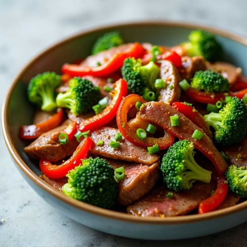 Savory Garlic Ginger Beef and Crispy Broccoli Stir-Fry