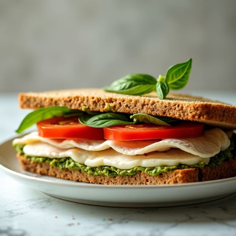 Herb-Pesto Turkey Panini with Fresh Mozzarella