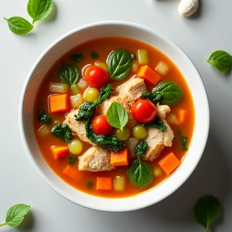 Hearty Chicken and Fresh Vegetable Soup