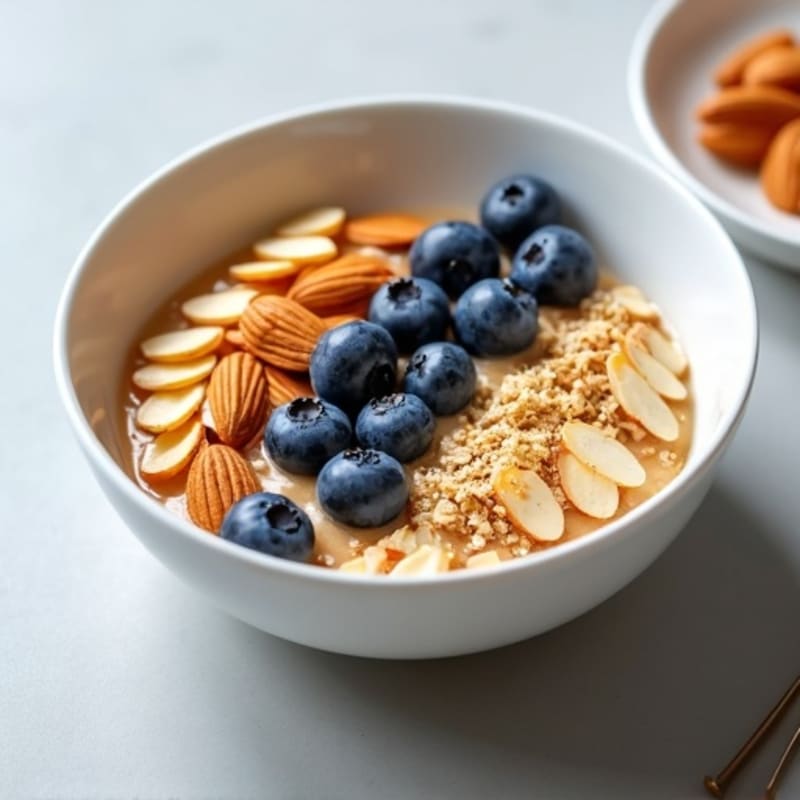Protein-Packed Vanilla Almond Oatmeal Bowl