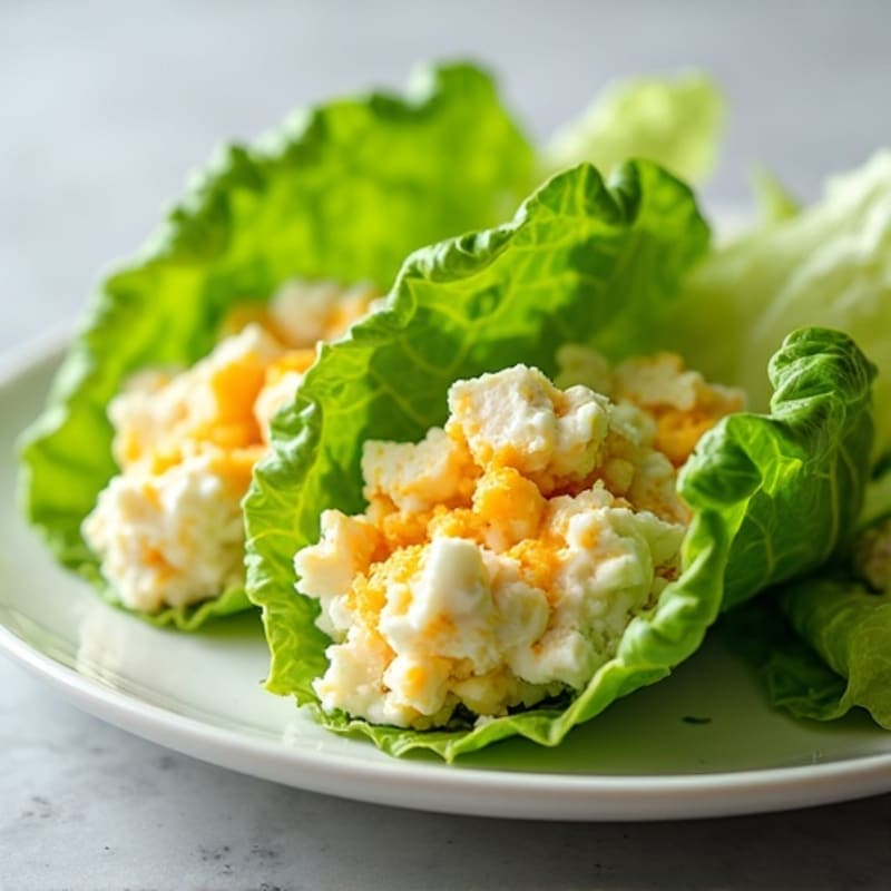 Creamy Greek Yogurt Egg Salad Lettuce Wrap