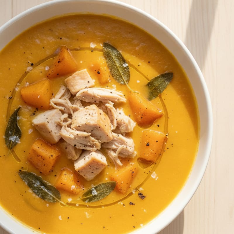 Roasted Butternut Squash Soup with Sage