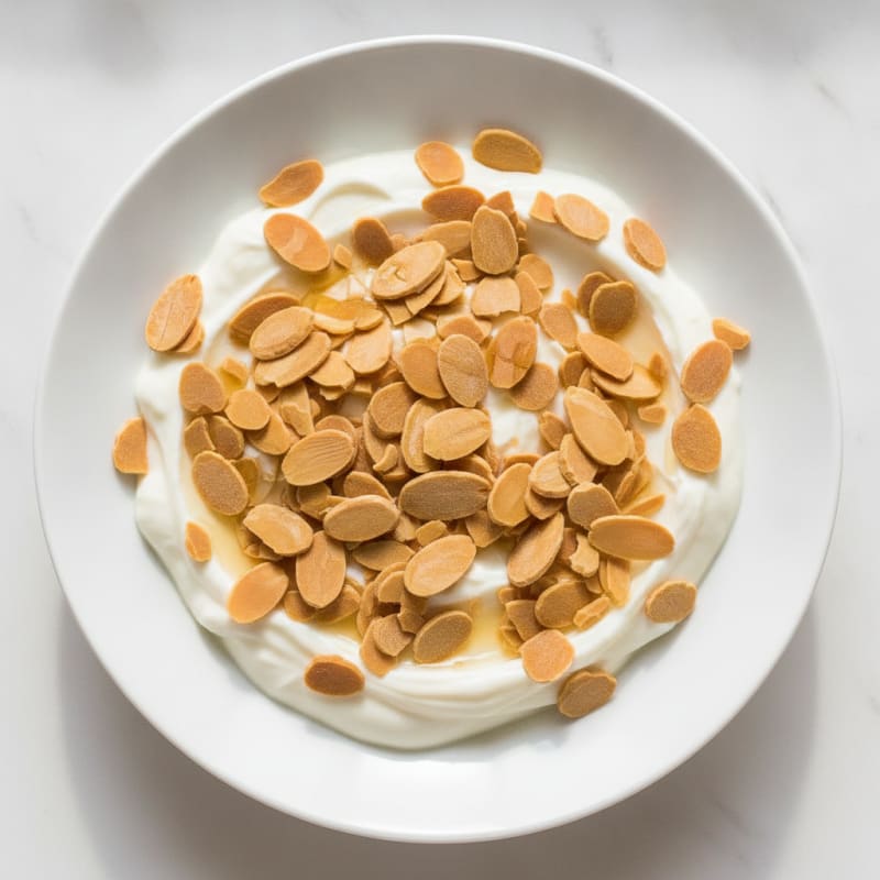 Silky Vanilla Protein Pudding with Toasted Almonds
