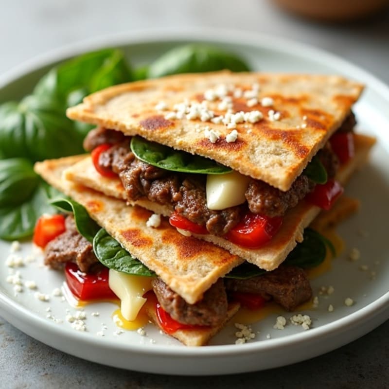 Crispy Lean Steak and Veggie Quesadillas