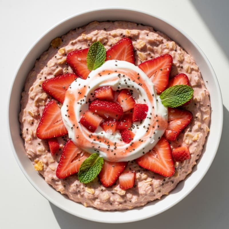 Strawberry Shortcake Overnight Oats