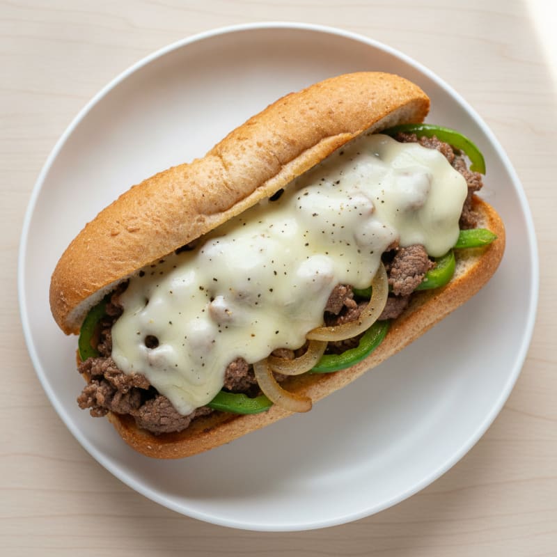 Classic Philly Cheesesteak Sandwich