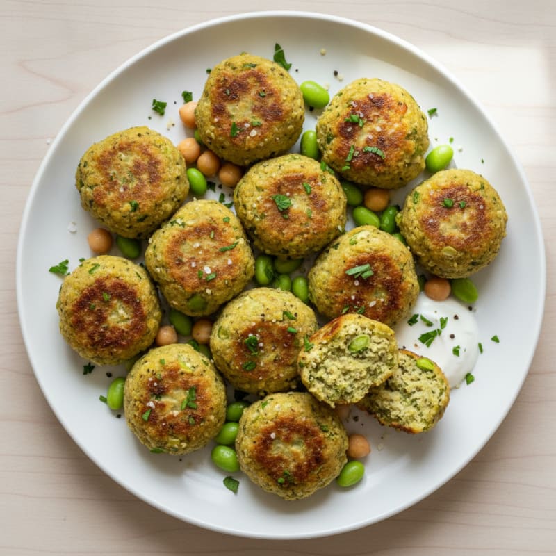Edamame & Chickpea Protein Bites