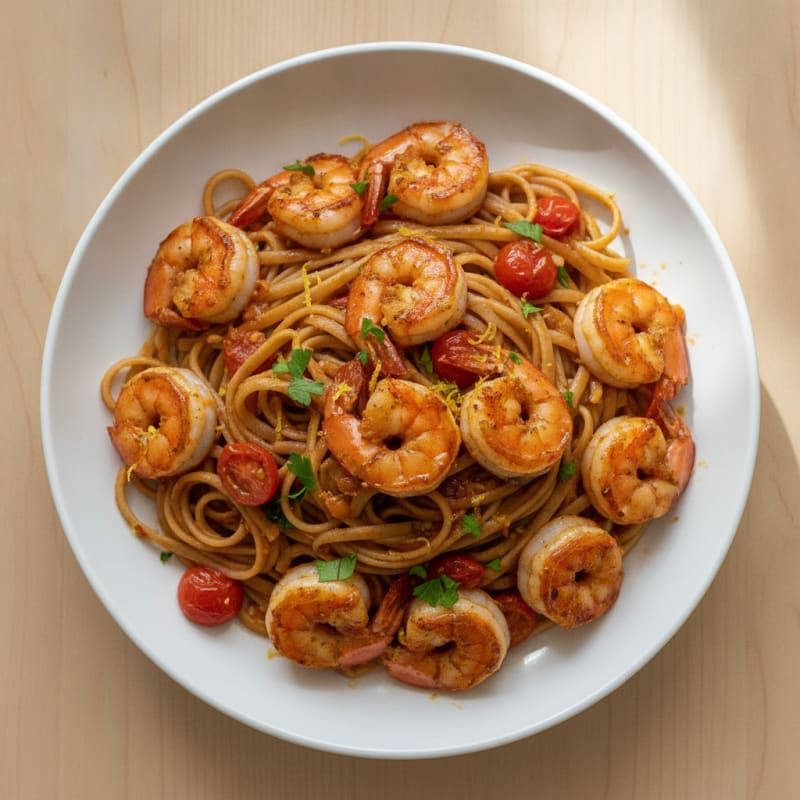 Spicy Calabrian Chili Shrimp Linguine