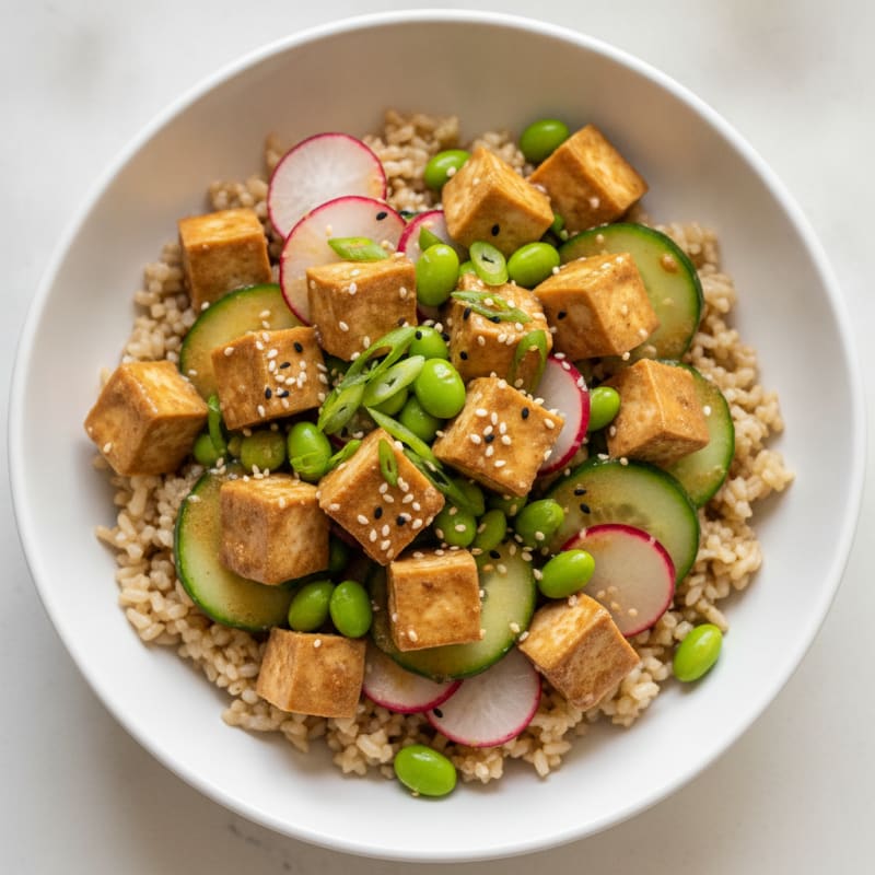 Tofu Poke Rice Bowl
