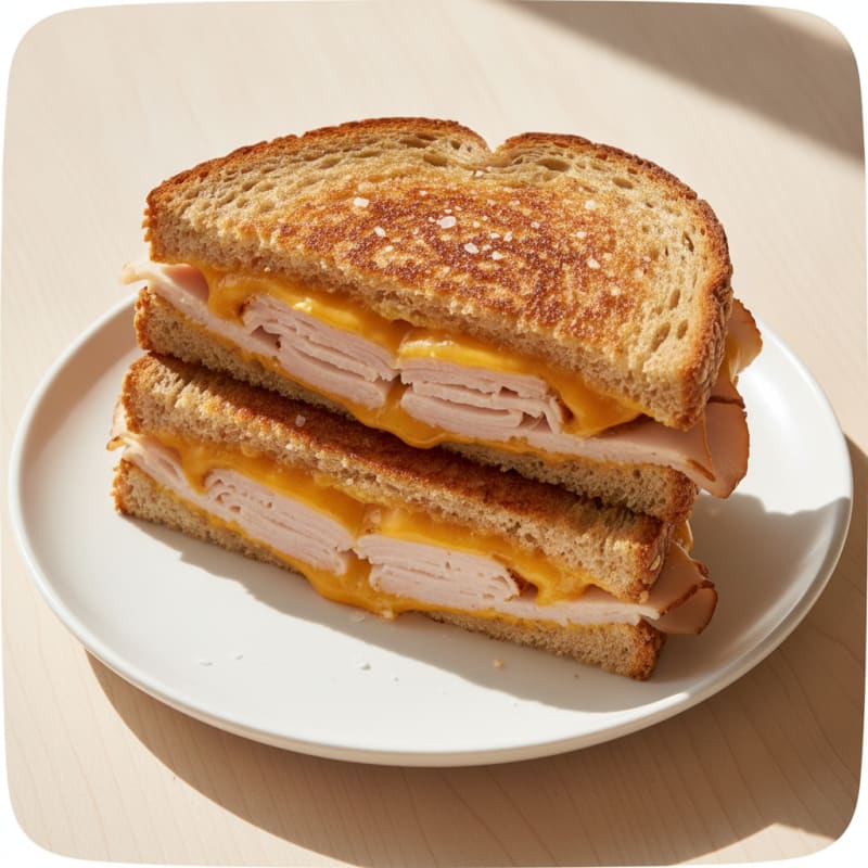 Triple-Decker Grilled Cheese Sandwich