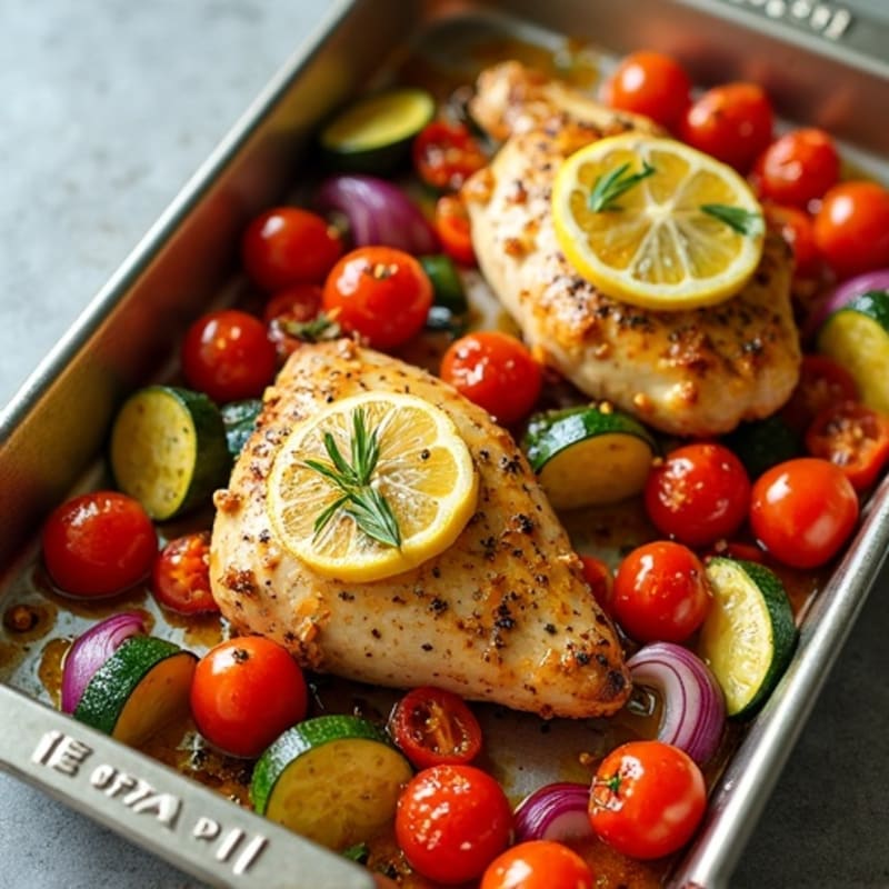 Sheet Pan Lemon Herb Chicken and Roasted Vegetables