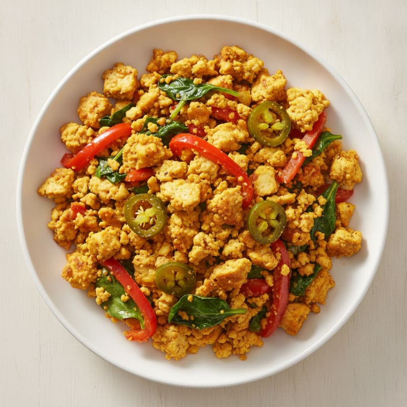 Spicy Tofu & Veggie Scramble