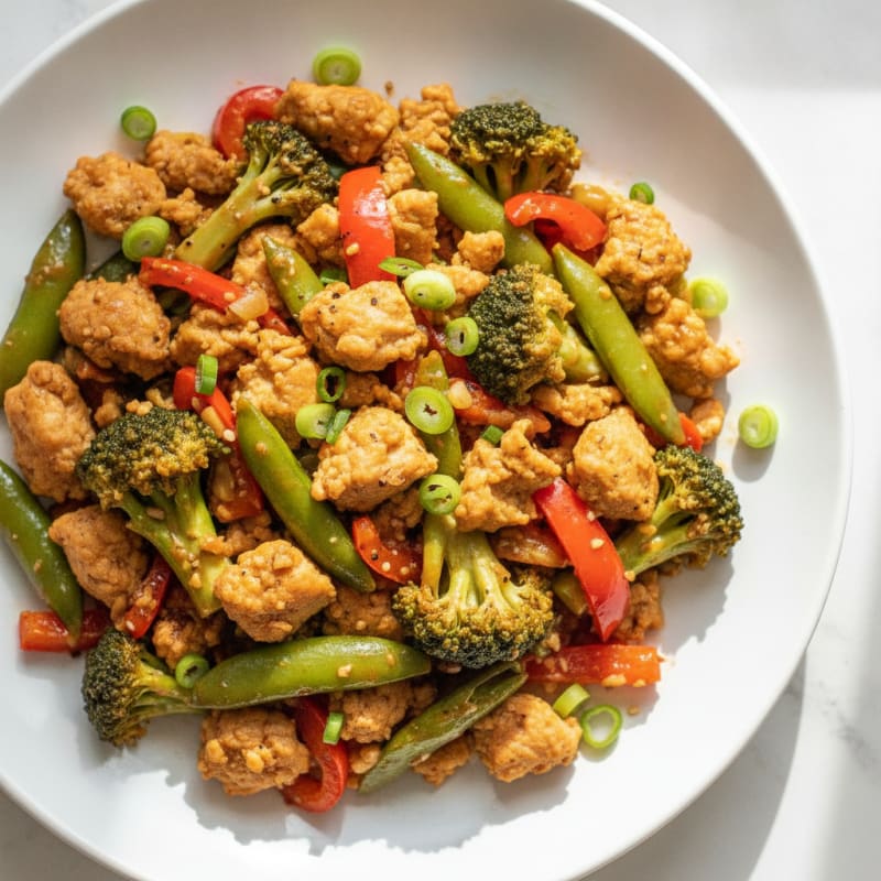 Ground Chicken and Vegetable Stir-Fry