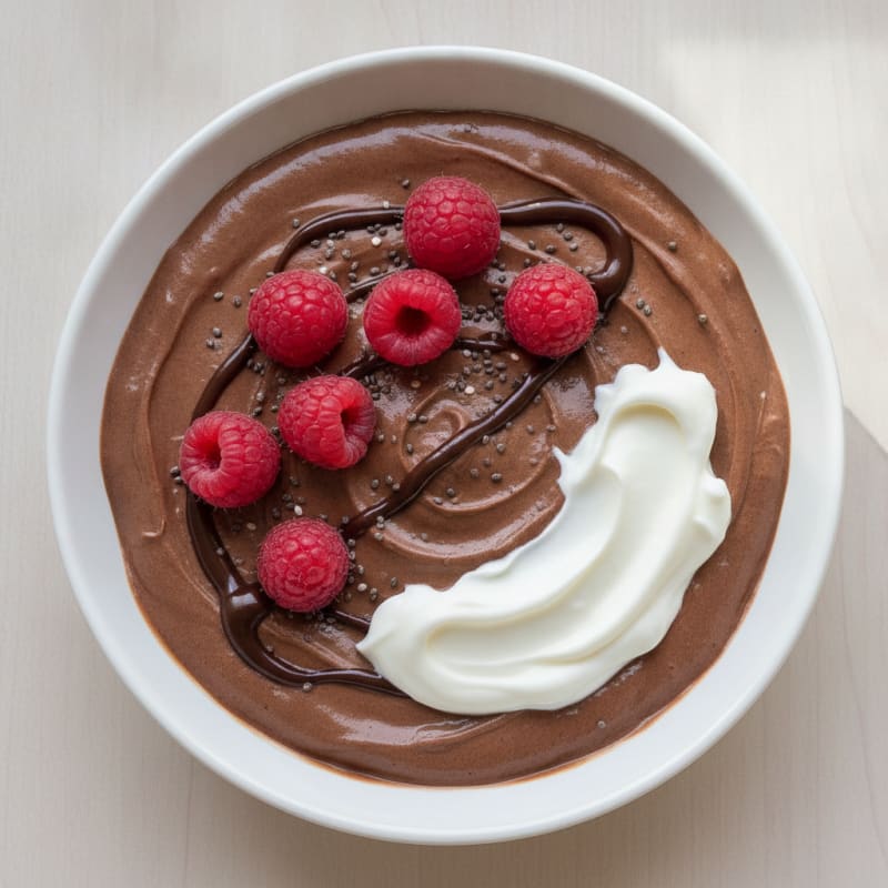 Silky Chocolate Protein Pudding with Greek Yogurt