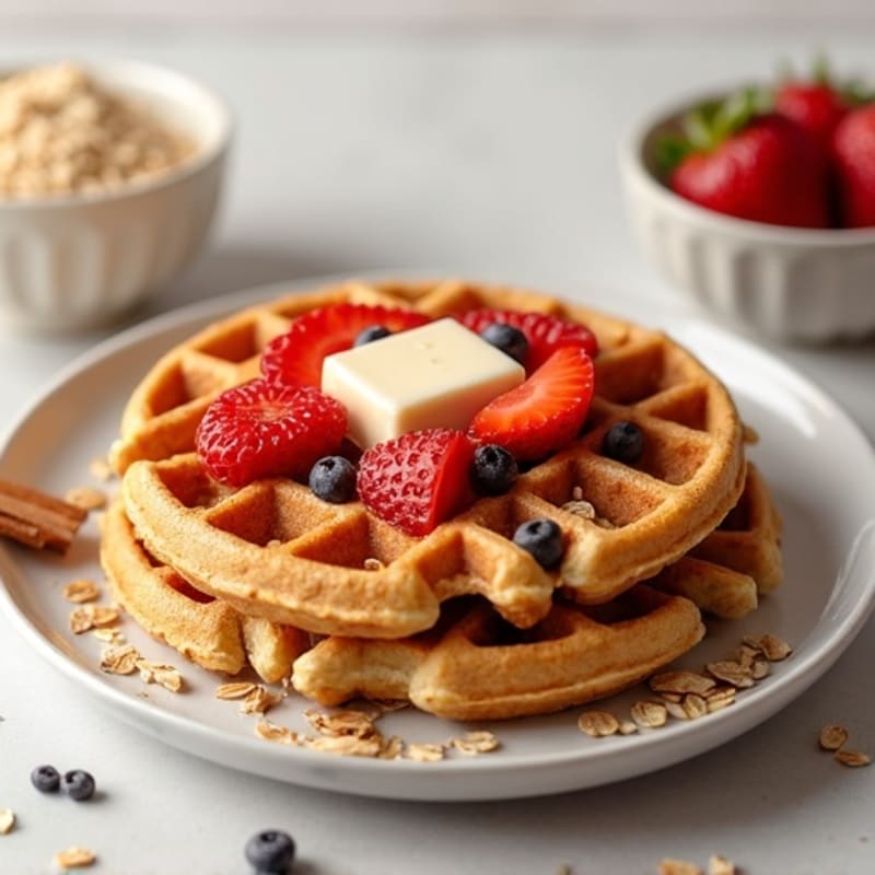 Crispy Almond-Oat Protein Waffle