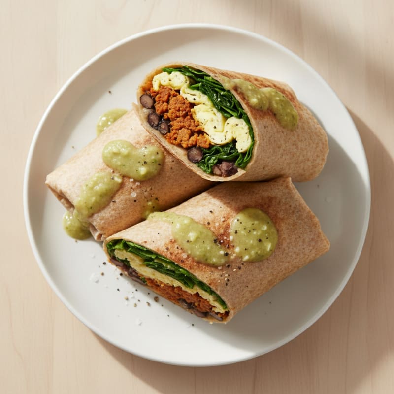 Loaded Breakfast Burrito with Chorizo