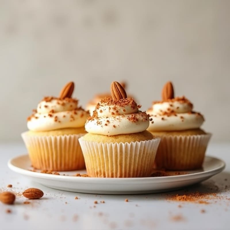 Protein-Packed Vanilla Almond Tiramisu Cupcakes