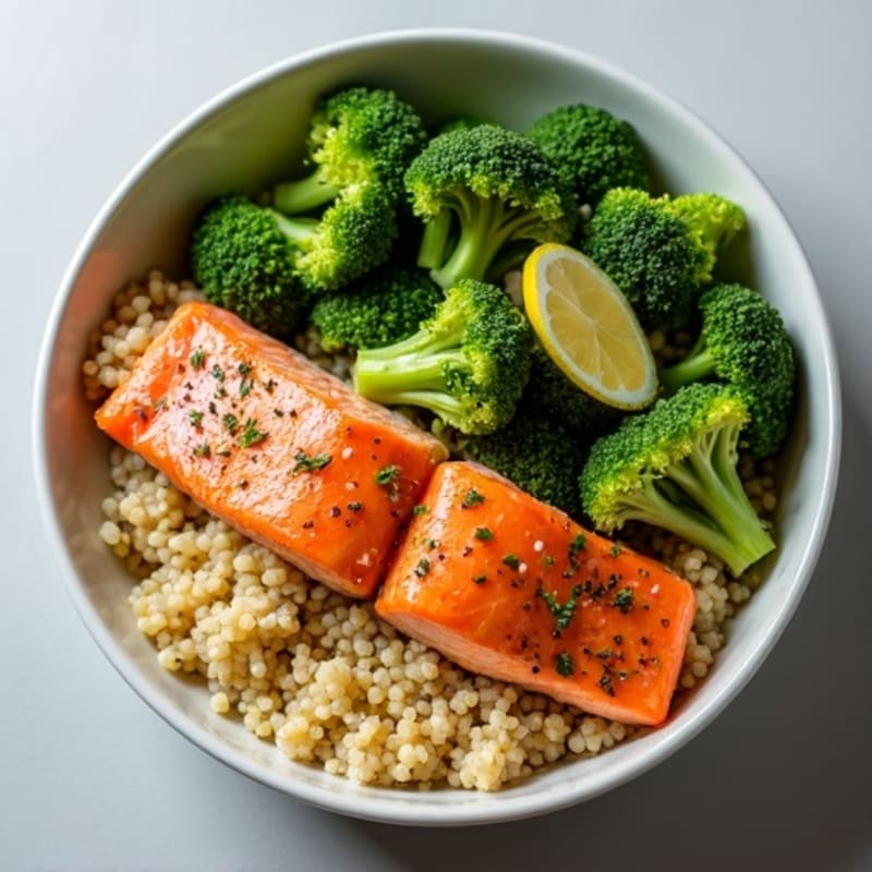 Balanced Protein Bowl with Quinoa and Roasted Salmon