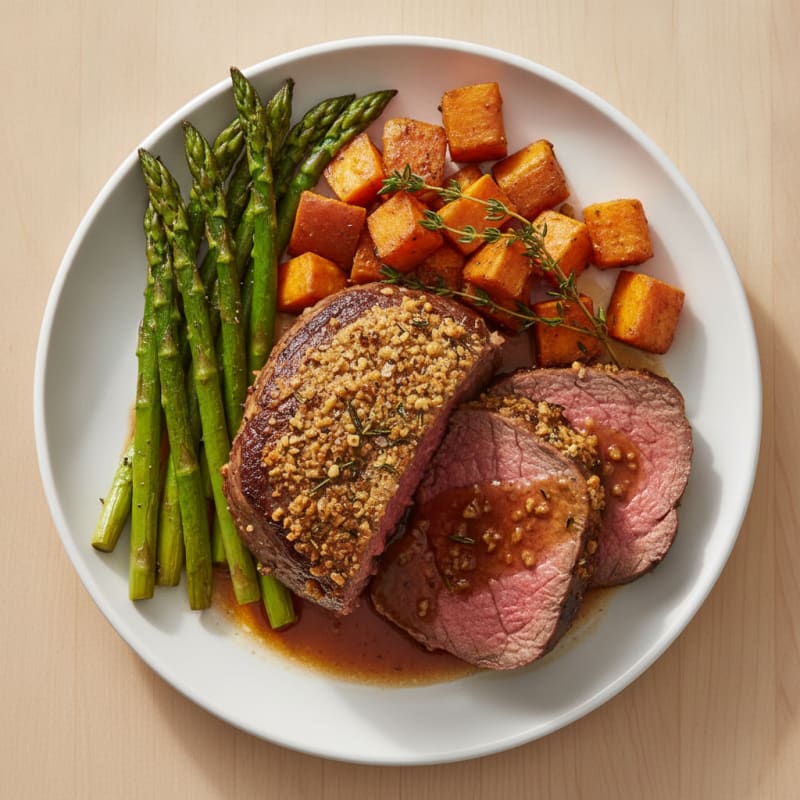 Garlic Herb Roasted Beef Tenderloin