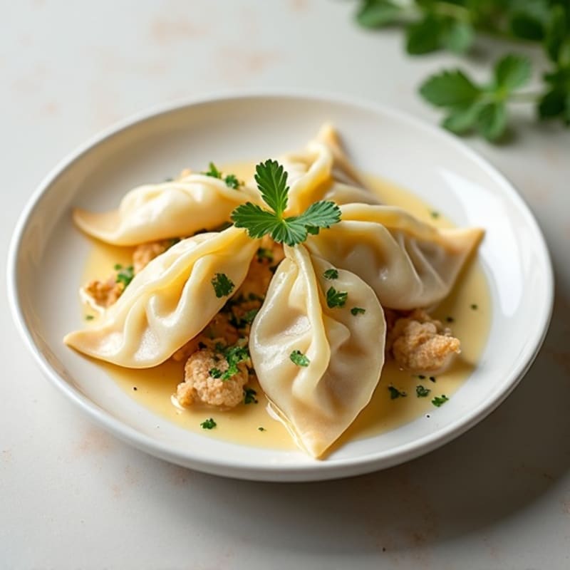 Lightened-Up Creamy Chicken and Cauliflower Dumplings