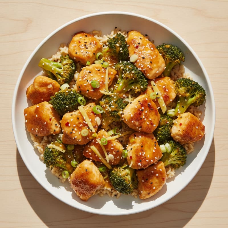 Baked Orange Chicken and Broccoli
