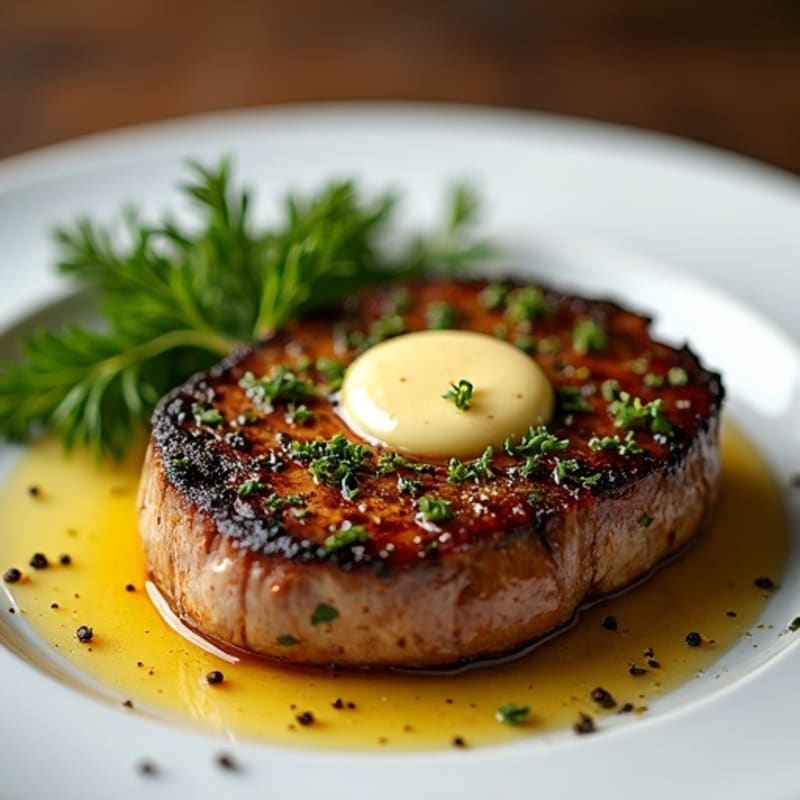 Herb-Crusted Pan-Seared Steak with Garlic Butter